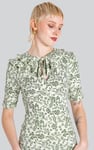Double Layer Ruffles And Tie Fastening Midi Dress
