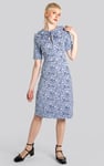 Double Layer Ruffles And Tie Fastening Midi Dress