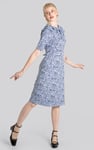 Double Layer Ruffles And Tie Fastening Midi Dress