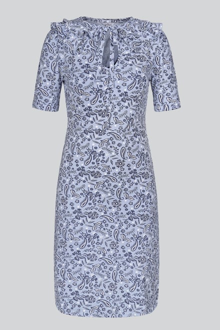 Double Layer Ruffles And Tie Fastening Midi Dress