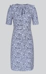 Double Layer Ruffles And Tie Fastening Midi Dress