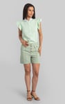 Golden Button Front High Waisted Short