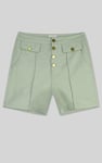 Golden Button Front High Waisted Short