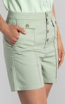 Golden Button Front High Waisted Short