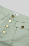 Golden Button Front High Waisted Short