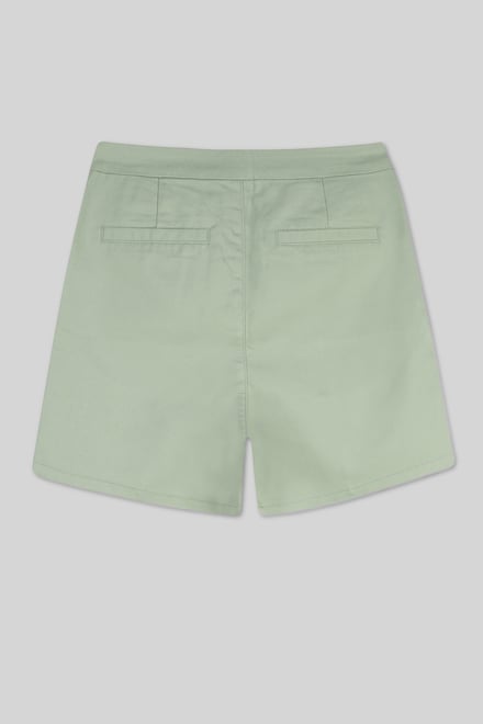 Golden Button Front High Waisted Short