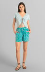 Womens Floral Printed Shorts