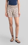 Smocked High-Waisted Printed Shorts