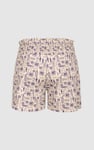 Smocked High-Waisted Printed Shorts
