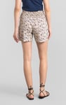 Smocked High-Waisted Printed Shorts