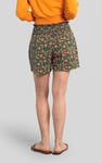 Smocked High-Waisted Printed Shorts