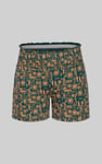 Smocked High-Waisted Printed Shorts