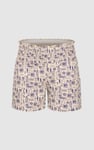 Smocked High-Waisted Printed Shorts