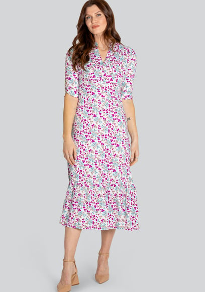 Floral Printed A-Line Maxi Dress