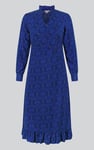 V-Neck Puff Sleeve Midi Dress