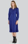 V-Neck Puff Sleeve Midi Dress