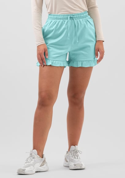 Women's Essential Shorts with Frill Hem