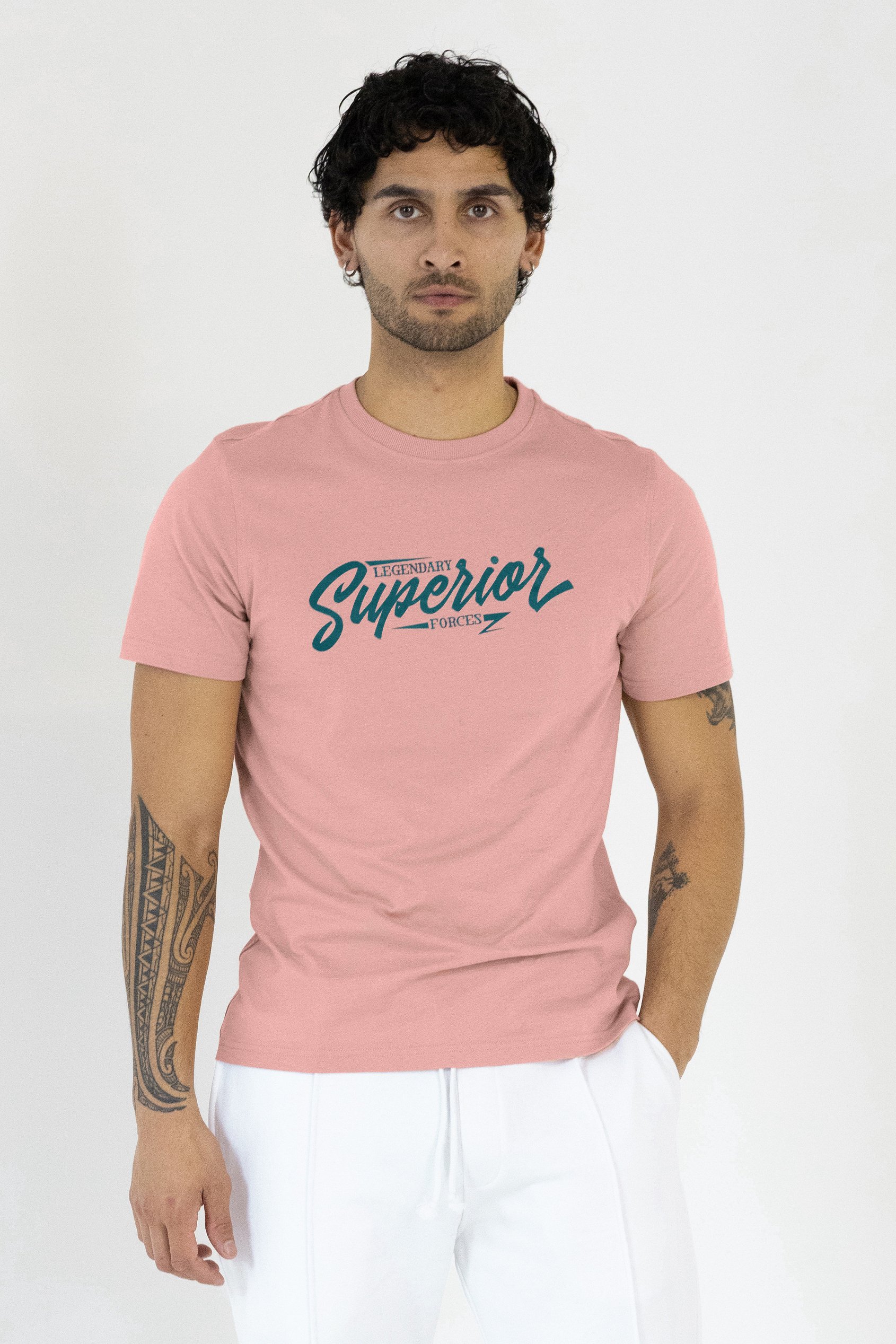 Enorsia Men's Green/Grey/Pink Printed T-Shirts 3 Pcs Pack Short Sleeves - Uk Xxl