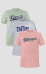 Printed T-Shirts 3 Pcs Pack Short Sleeves