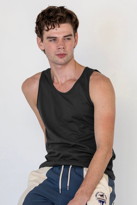 Men's White/Stone/Black Cotton Jersey Vest 3 pcs PK