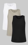 Men's Cotton Jersey Vest 3 pcs PK