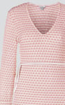 Textured Stretch Jersey Long Sleeve Midi Dress