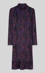 Womens Cut Out Printed Midi Flare Dress