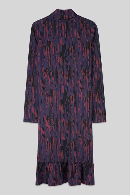 Womens Cut Out Printed Midi Flare Dress