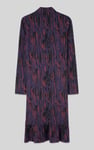 Womens Cut Out Printed Midi Flare Dress