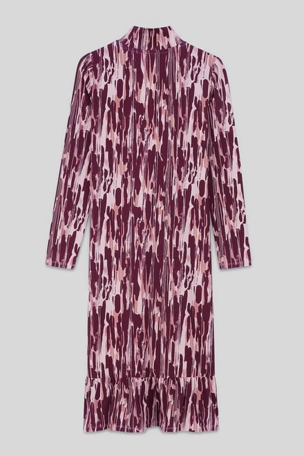 Womens Cut Out Printed Midi Flare Dress