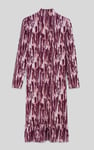 Womens Cut Out Printed Midi Flare Dress