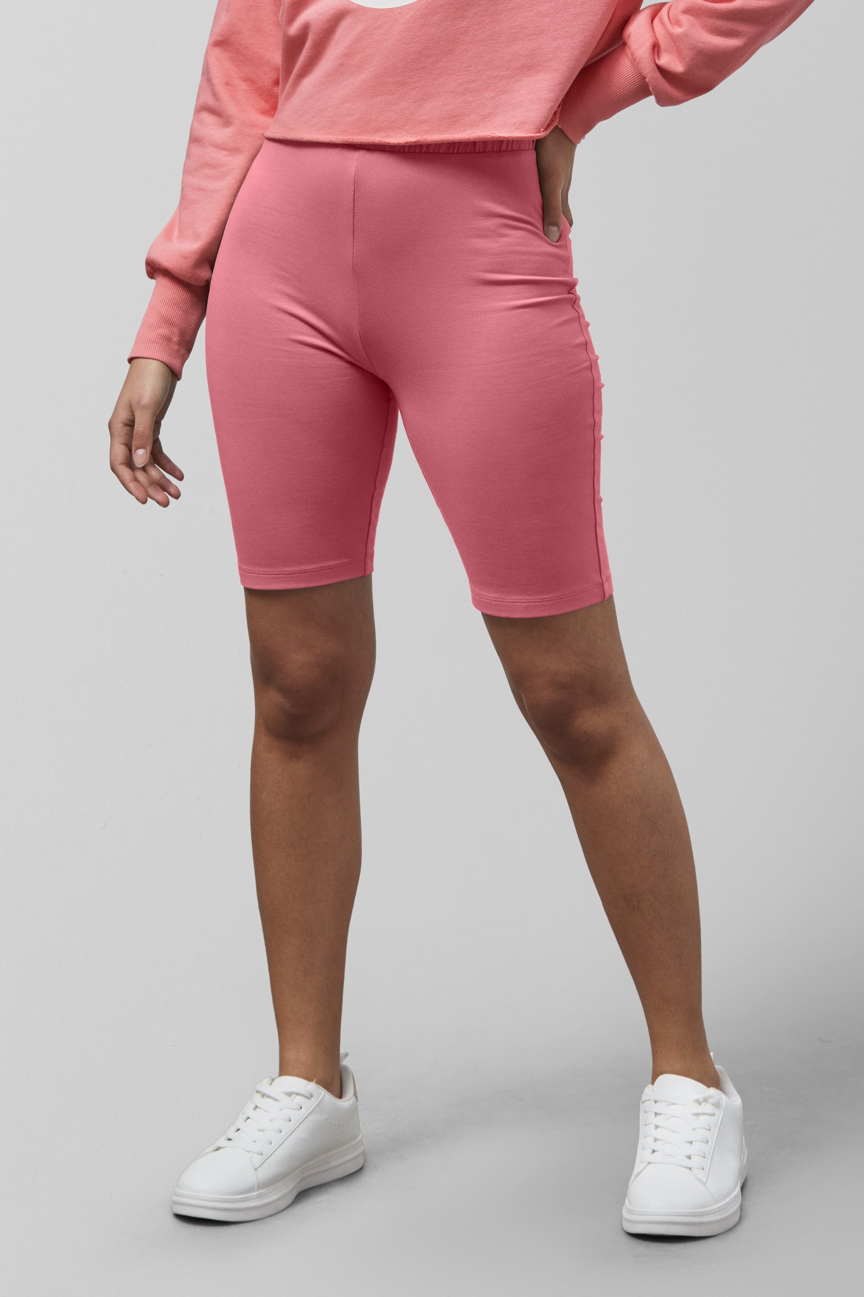 Enorsia Women's Pink Jersey Cycling Shorts - Uk 18