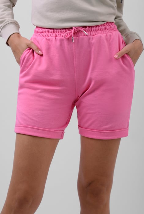 Womens Pink Roll Up Pull-on Shorts