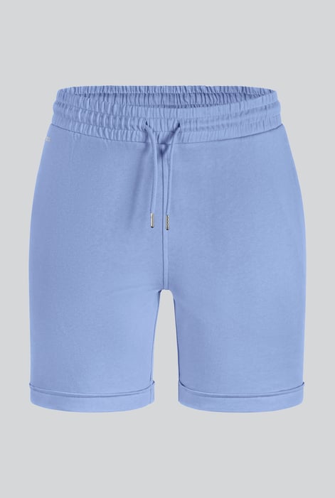 Womens Blue Roll Up Pull-on Shorts