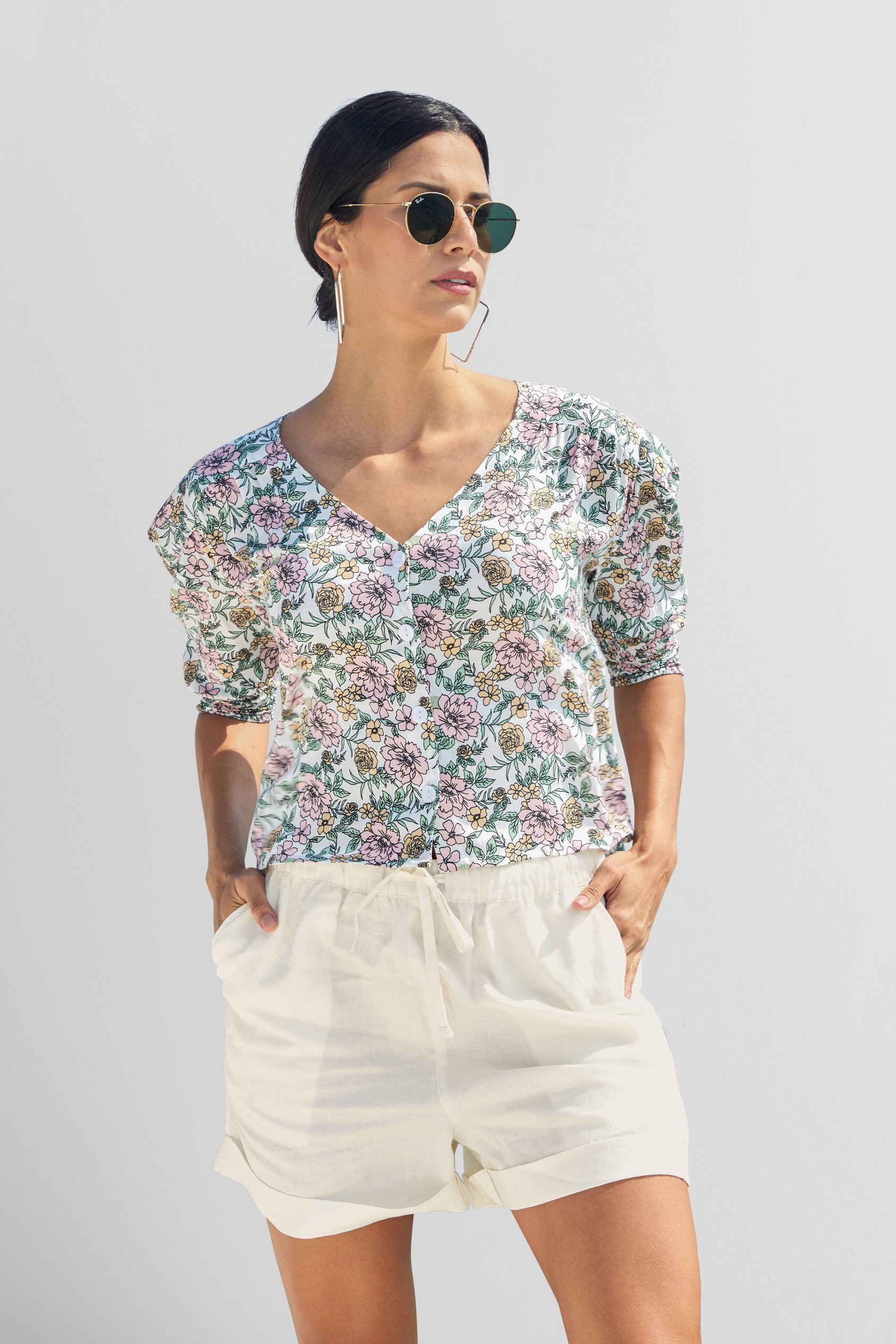 Linen Blend Shorts