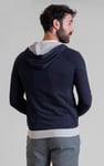 Mens Wave Full Zip  Contrast Hoodie