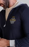 Mens Wave Full Zip  Contrast Hoodie