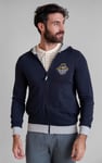Mens Wave Full Zip  Contrast Hoodie
