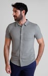 Jersey Searsucker Stripe Short Sleeve Shirt