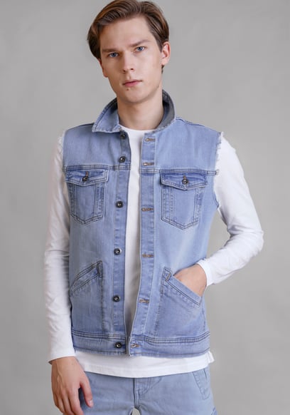 Men's Sleeveless Denim Jacket