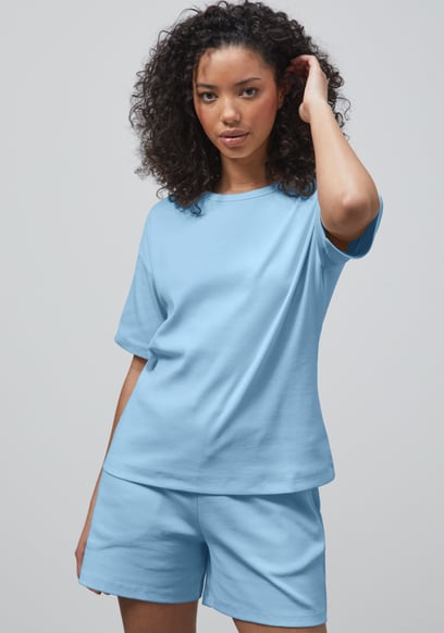 Ribbed T-Shirt & Shorts Set
