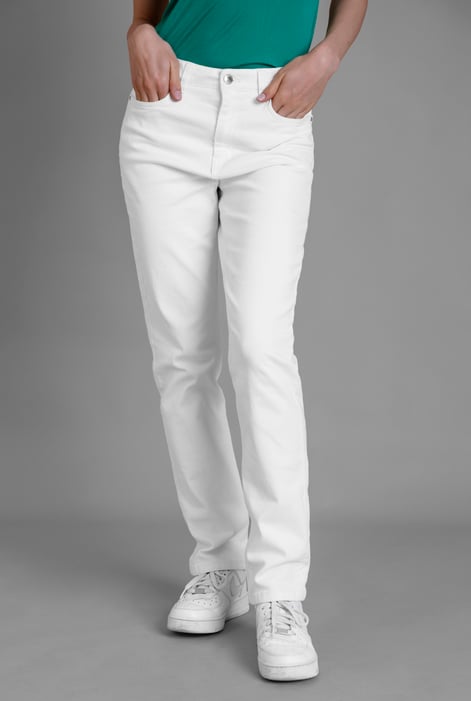 Women's White Straight Leg Jeans