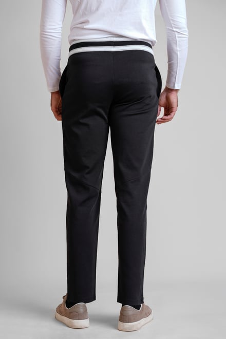 Men's Striped Rib Waistband Jersey Trouser
