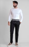 Men's Striped Rib Waistband Jersey Trouser