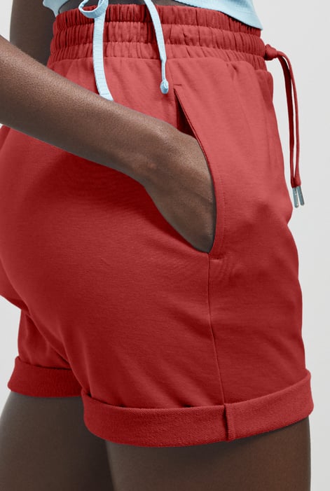 Red Essentails Jersey Shorts
