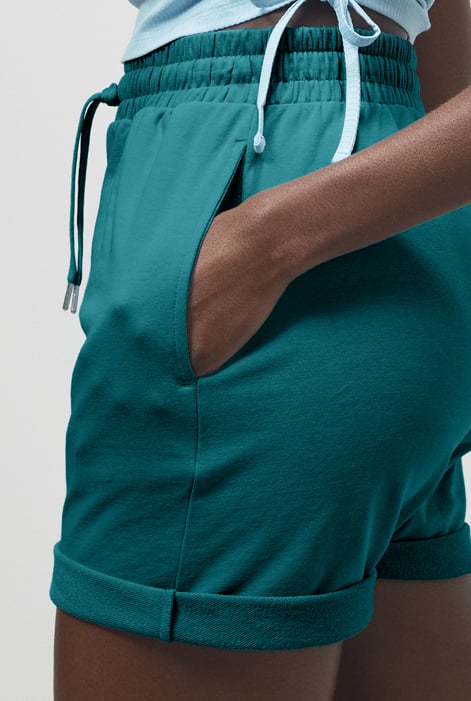 Green Essentails Jersey Shorts