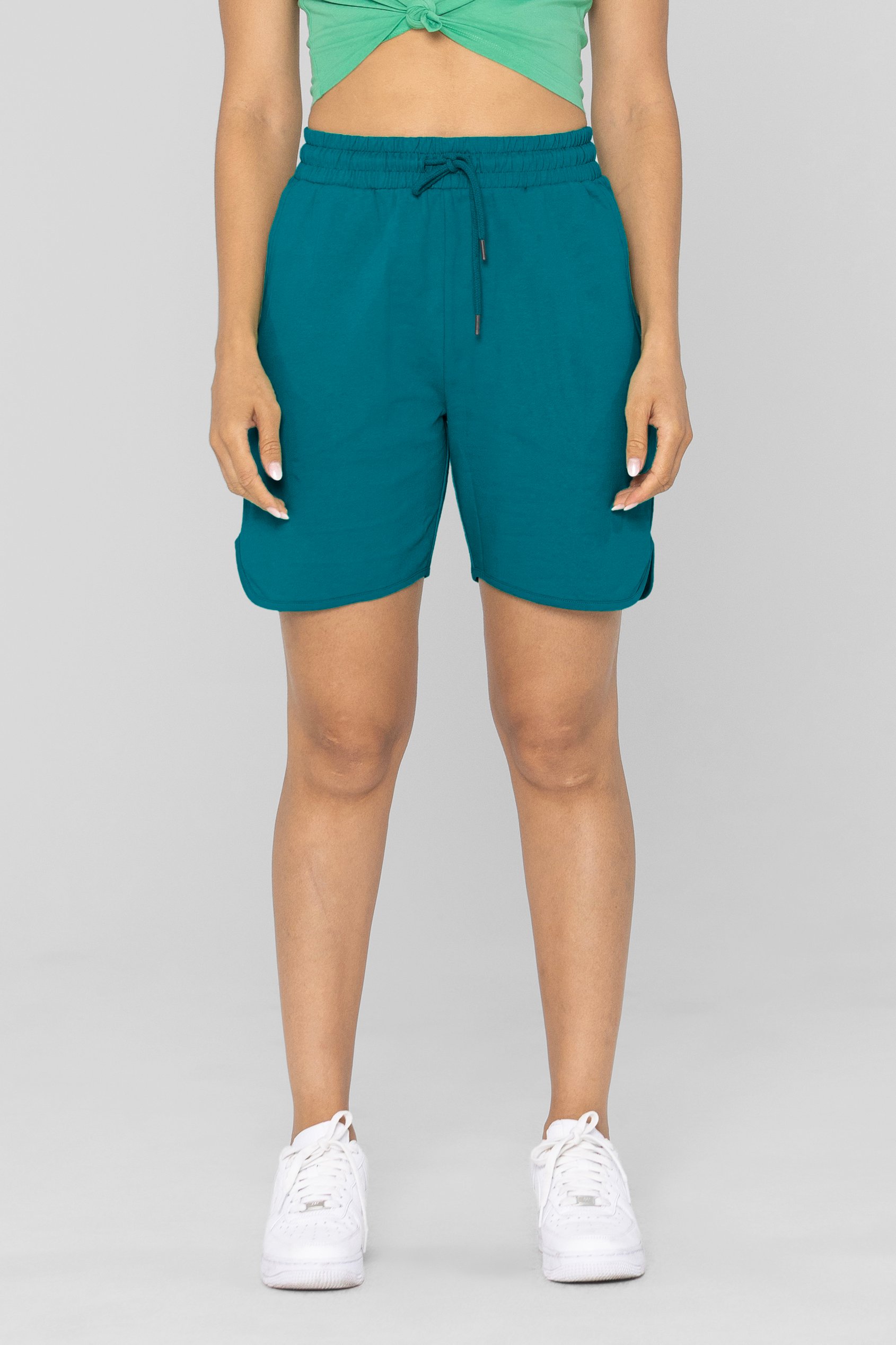 Enorsia Women's Blue Comfort Fit Walking Shorts - Uk 8