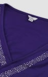 Womens Full Sleeve Embroidered Wrap Dress