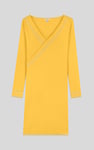 Womens Full Sleeve Embroidered Wrap Dress