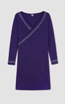 Womens Full Sleeve Embroidered Wrap Dress